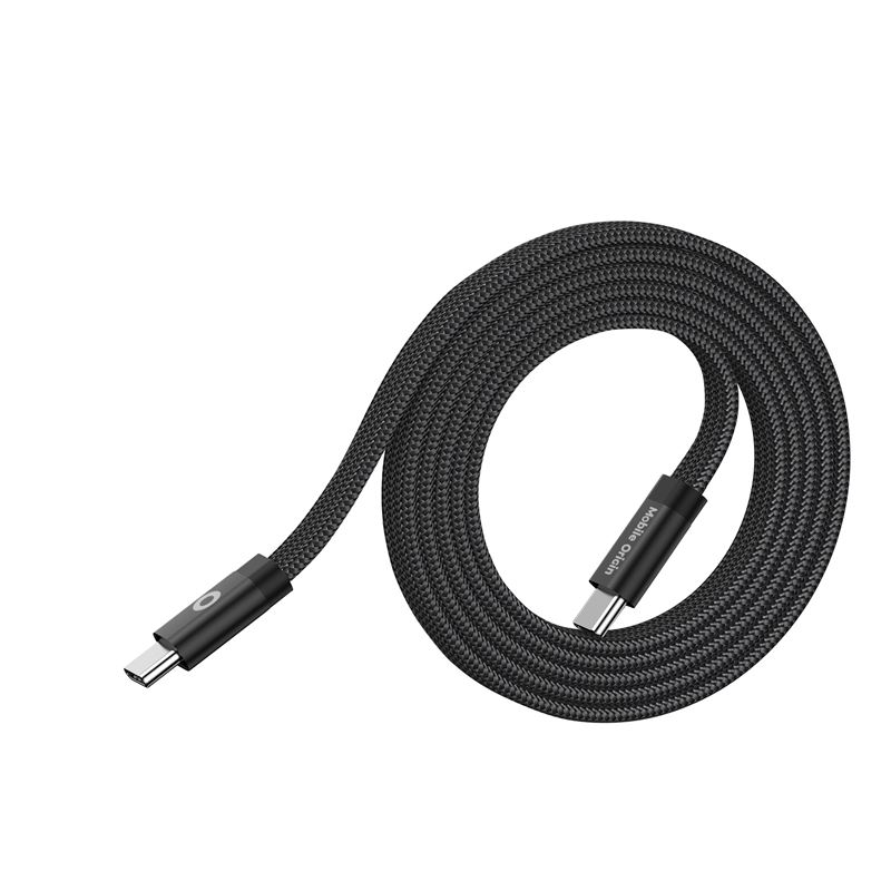 Cablu magnetic Flat Mobile Origin USB-C la USB-C 1m, negru